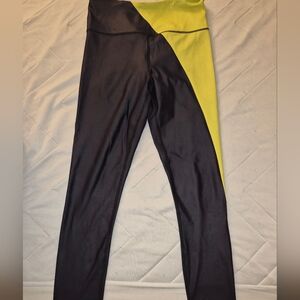Kids Two-Tone Leggings - Black and Yellow